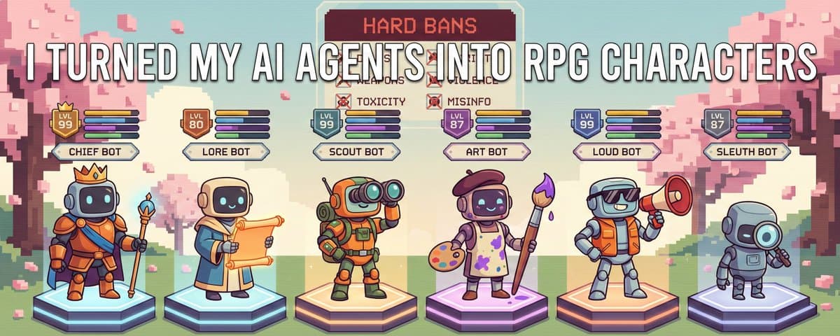 Cover image for the RPG-style AI agent personality article.