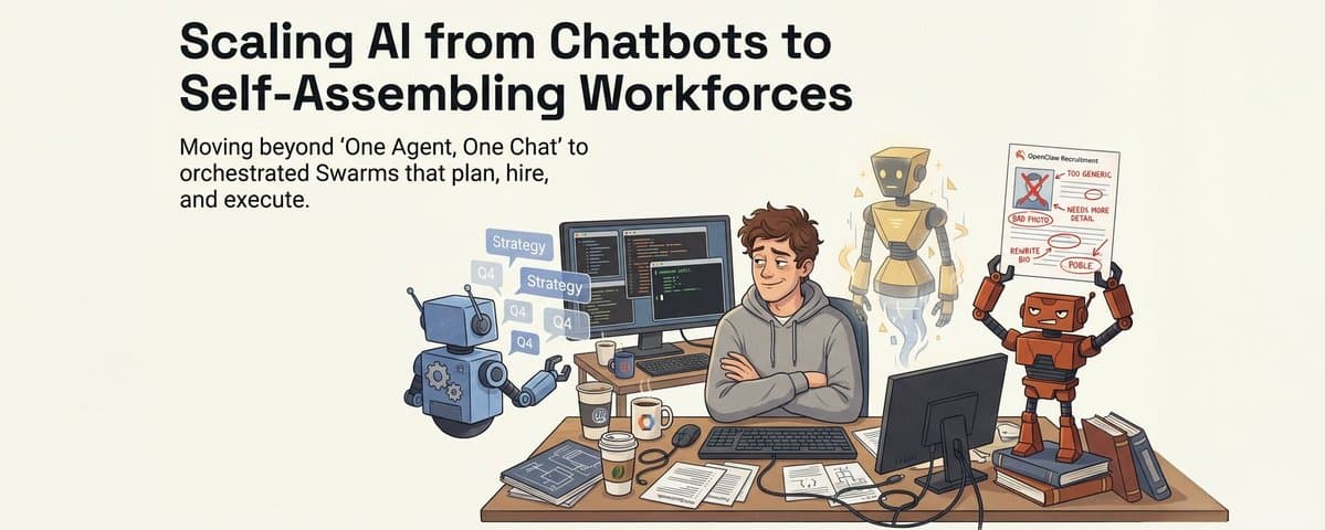 Cover image for the OpenClaw AI company hiring and swarm orchestration article.